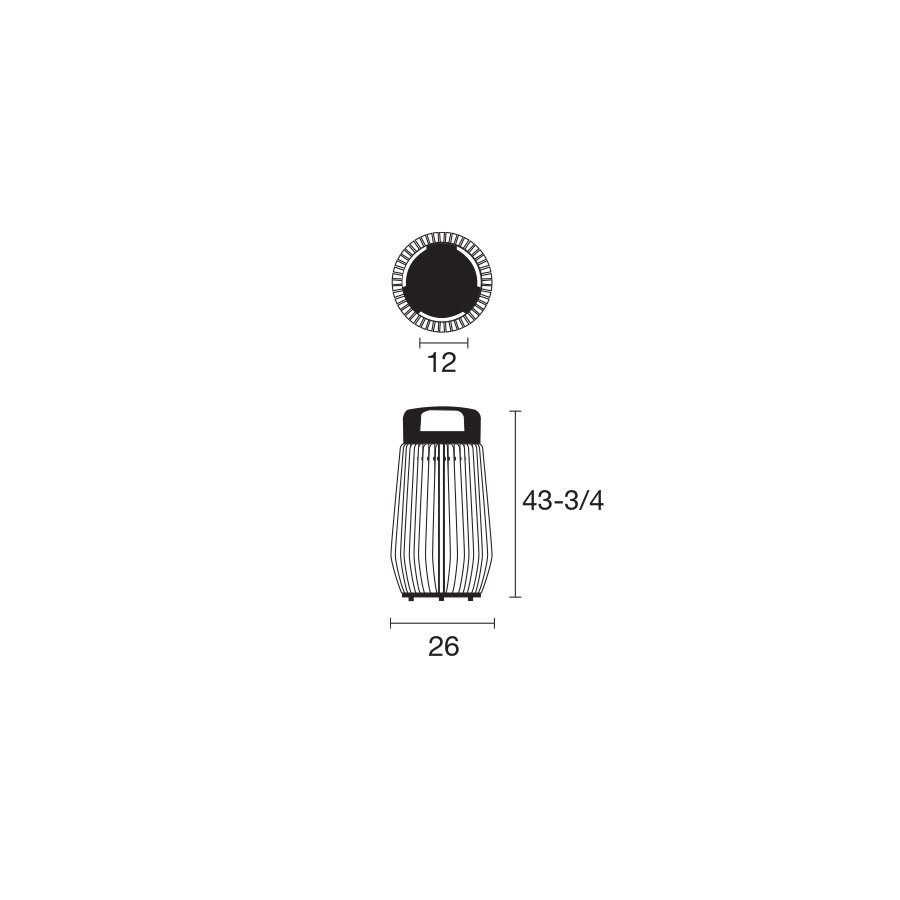 Luna trash receptacle w/ rain dome lid thumbnail 2