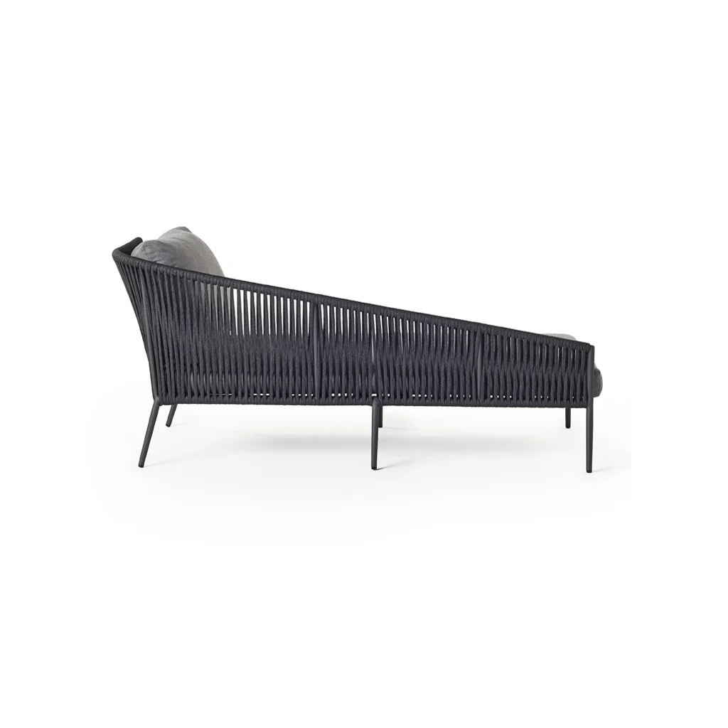 Nusa Day Bed Right-Arm Chaise in Charcoal Aluminum thumbnail 3