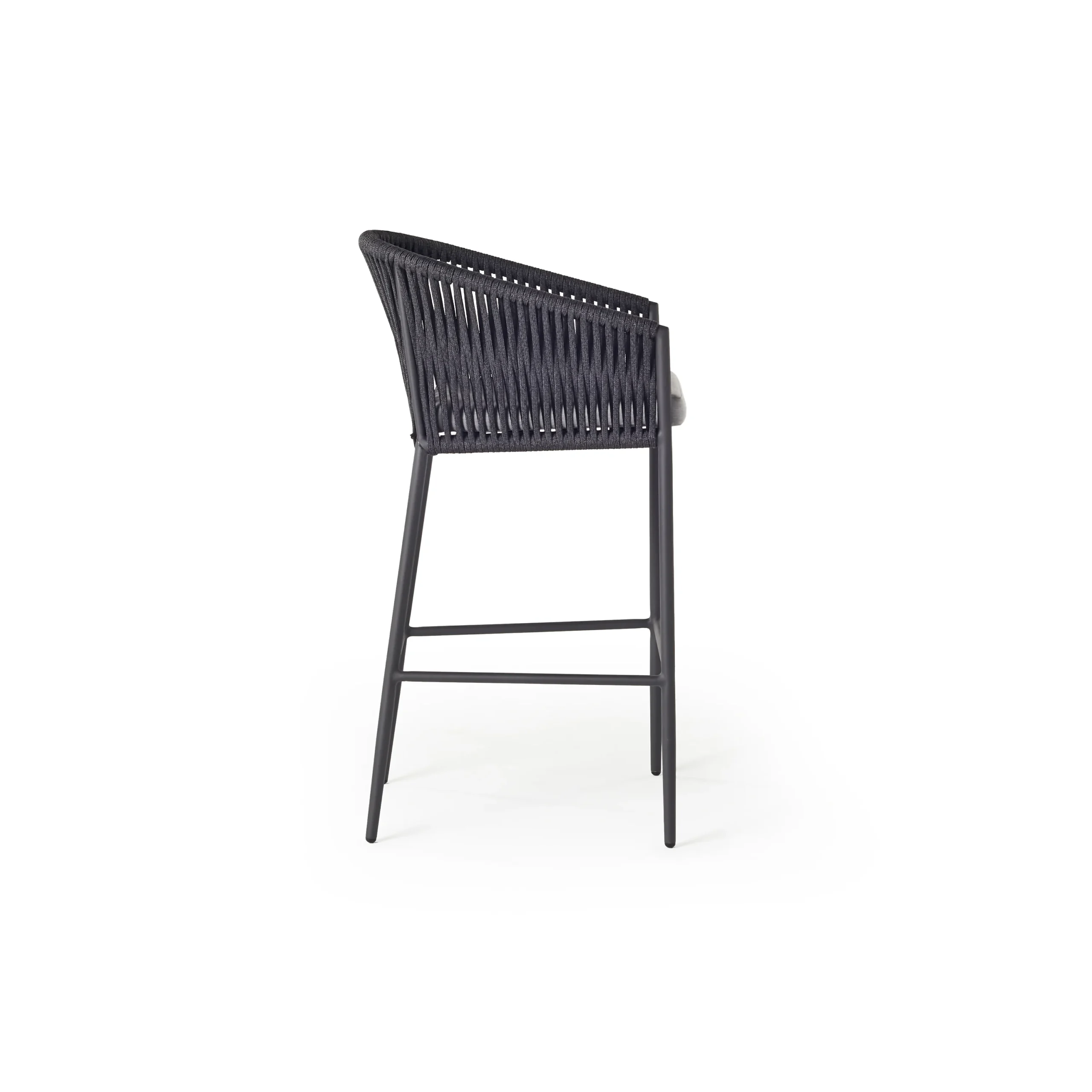 Nusa Bar Chair in Charcoal Aluminum thumbnail 3