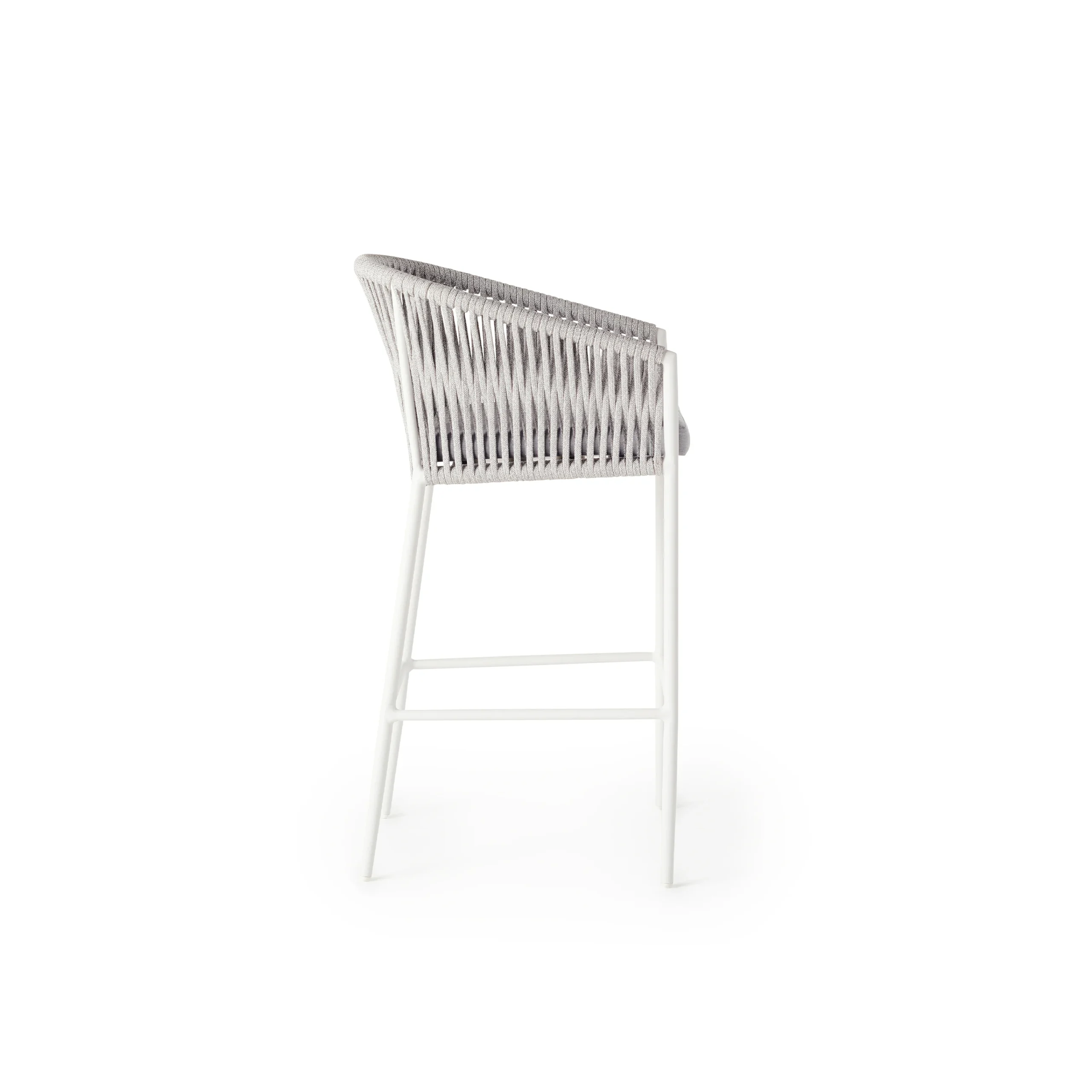Nusa Bar Chair in White Aluminum thumbnail 4
