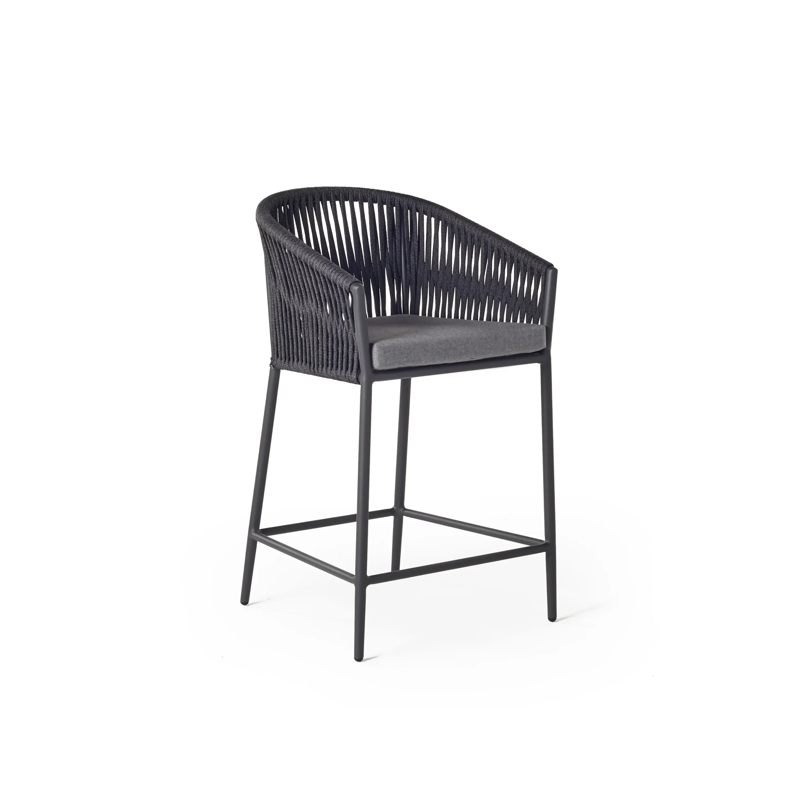 Nusa Counter Chair in Charcoal Aluminum