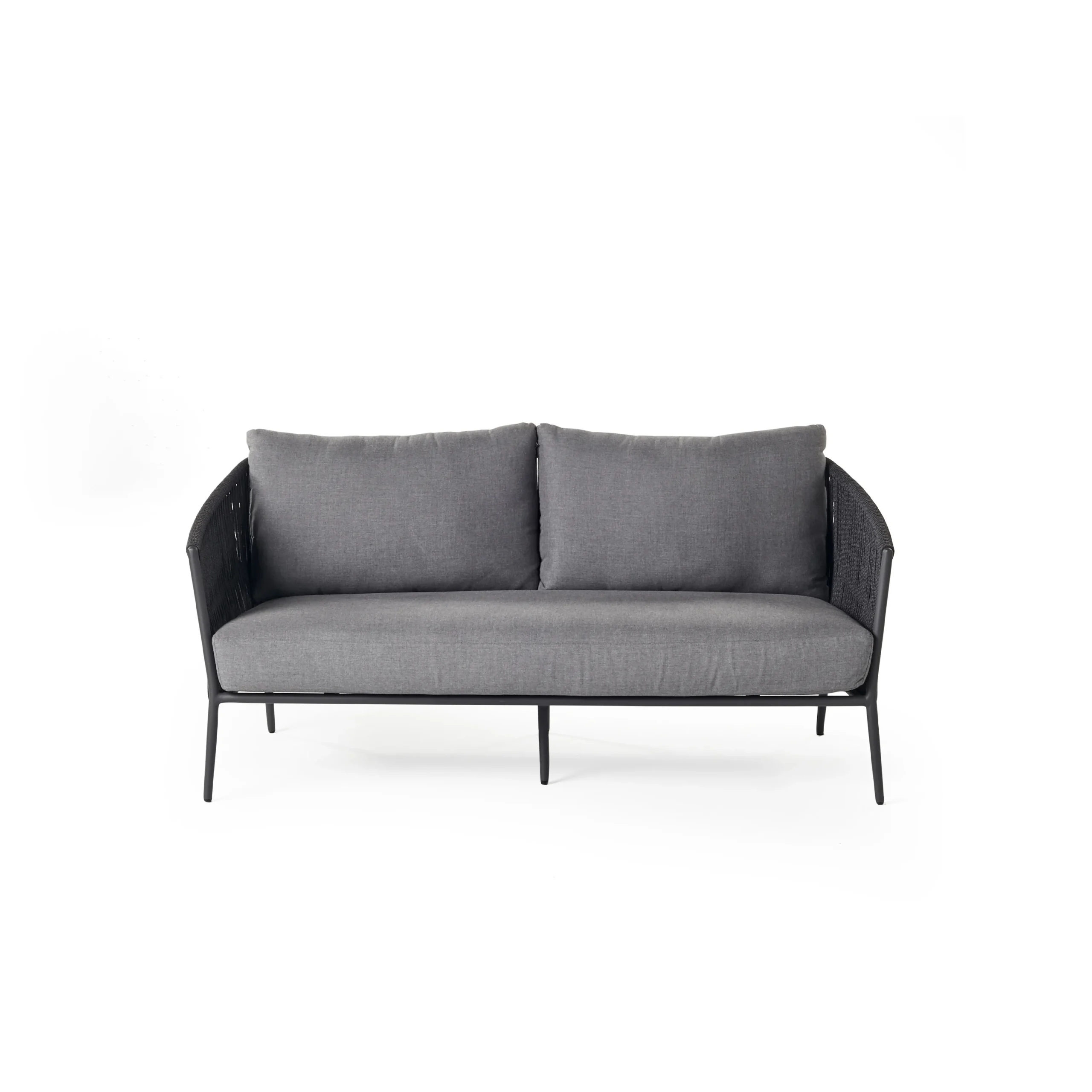 Nusa Loveseat in Charcoal Aluminum