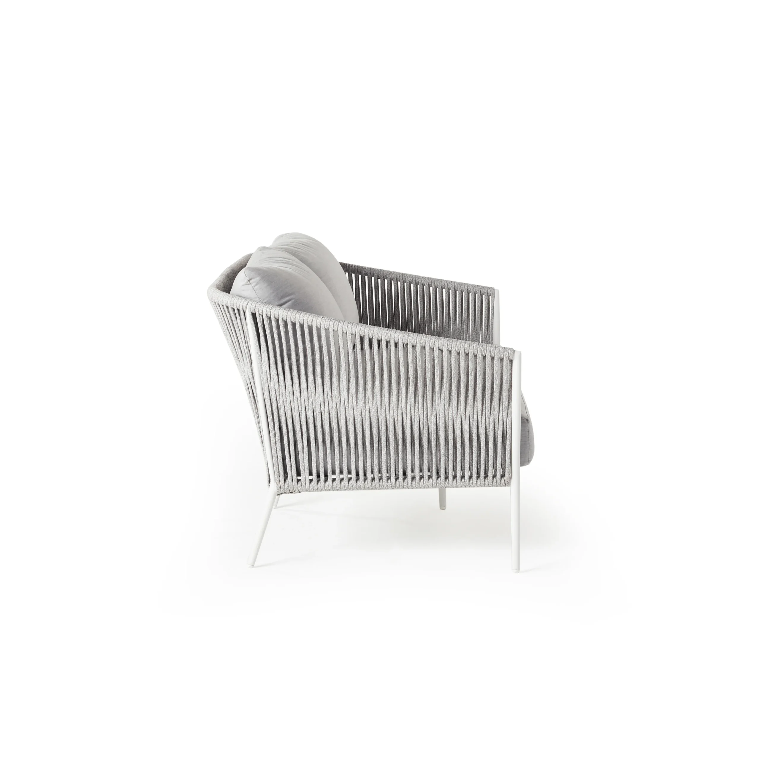 Nusa Loveseat in White Aluminum thumbnail 3