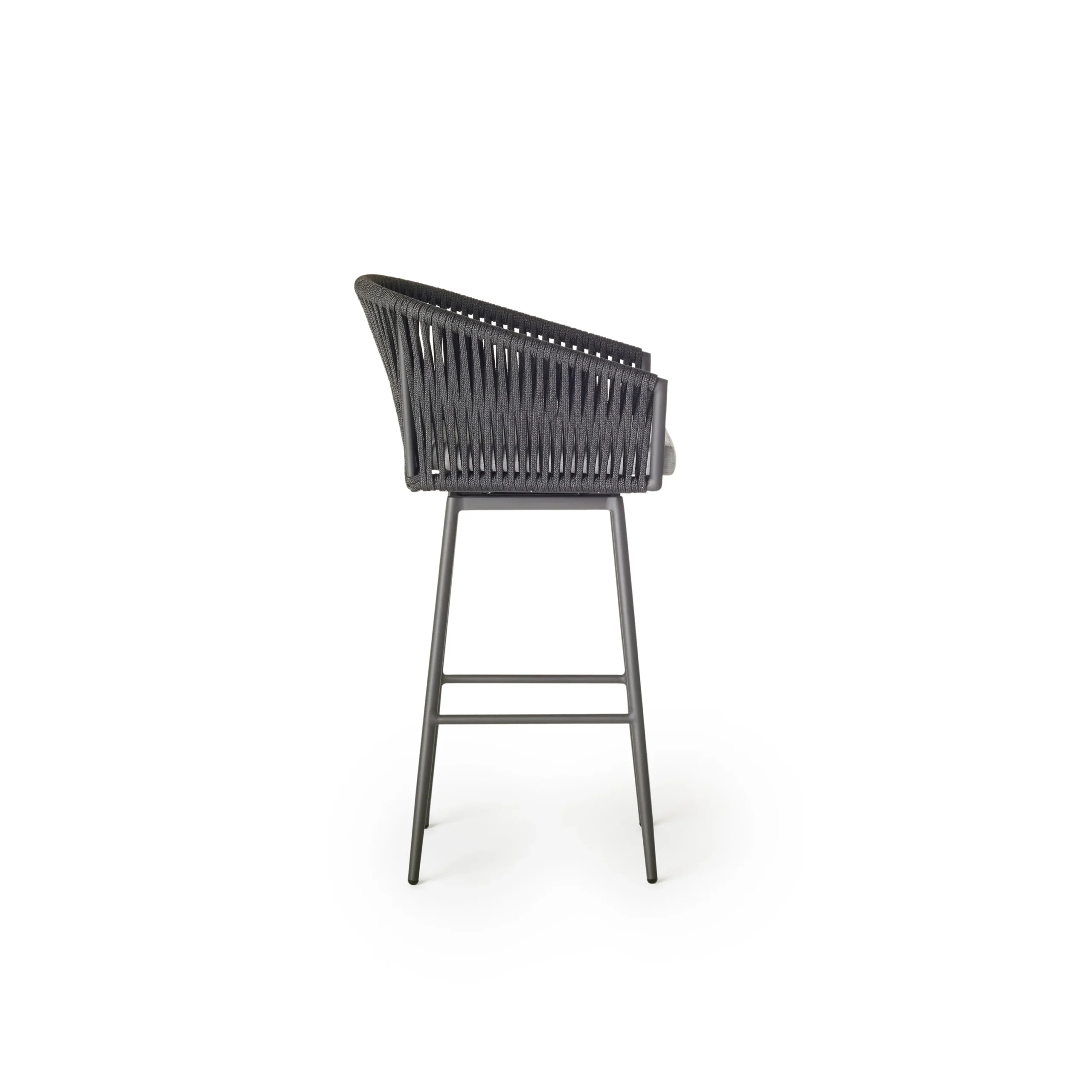Nusa Swivel Bar Chair in Charcoal Aluminum thumbnail 3