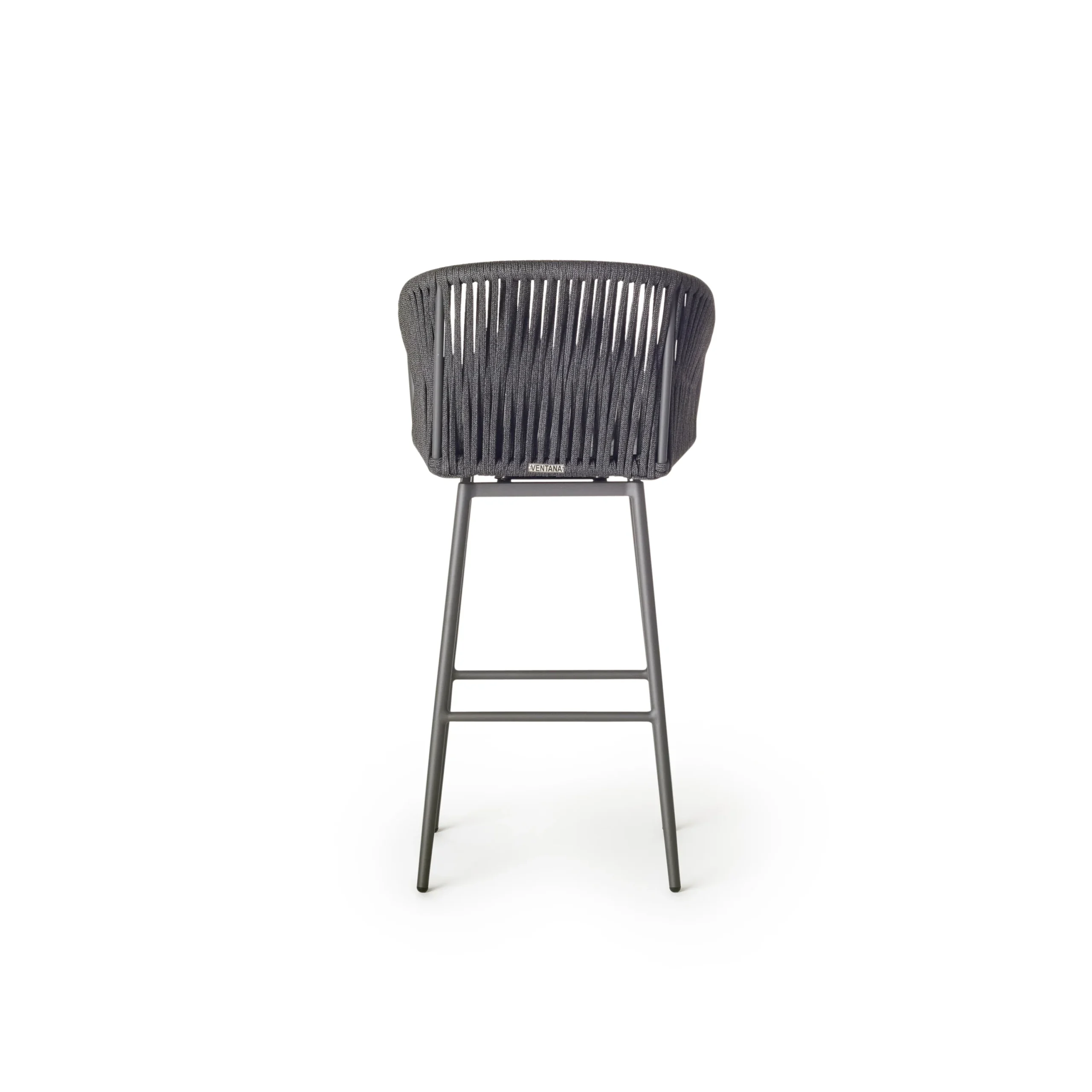 Nusa Swivel Bar Chair in Charcoal Aluminum thumbnail 2