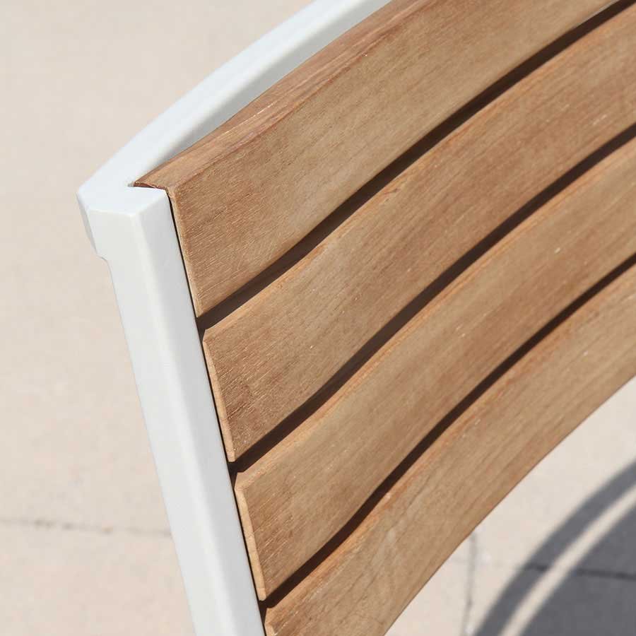 Luna teak + steel stacking counter stool thumbnail 4