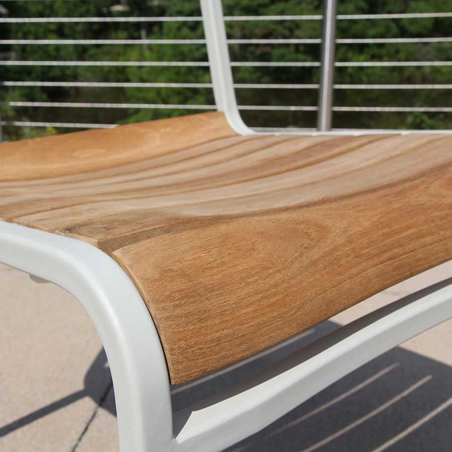 Luna teak + steel stacking counter stool thumbnail 3