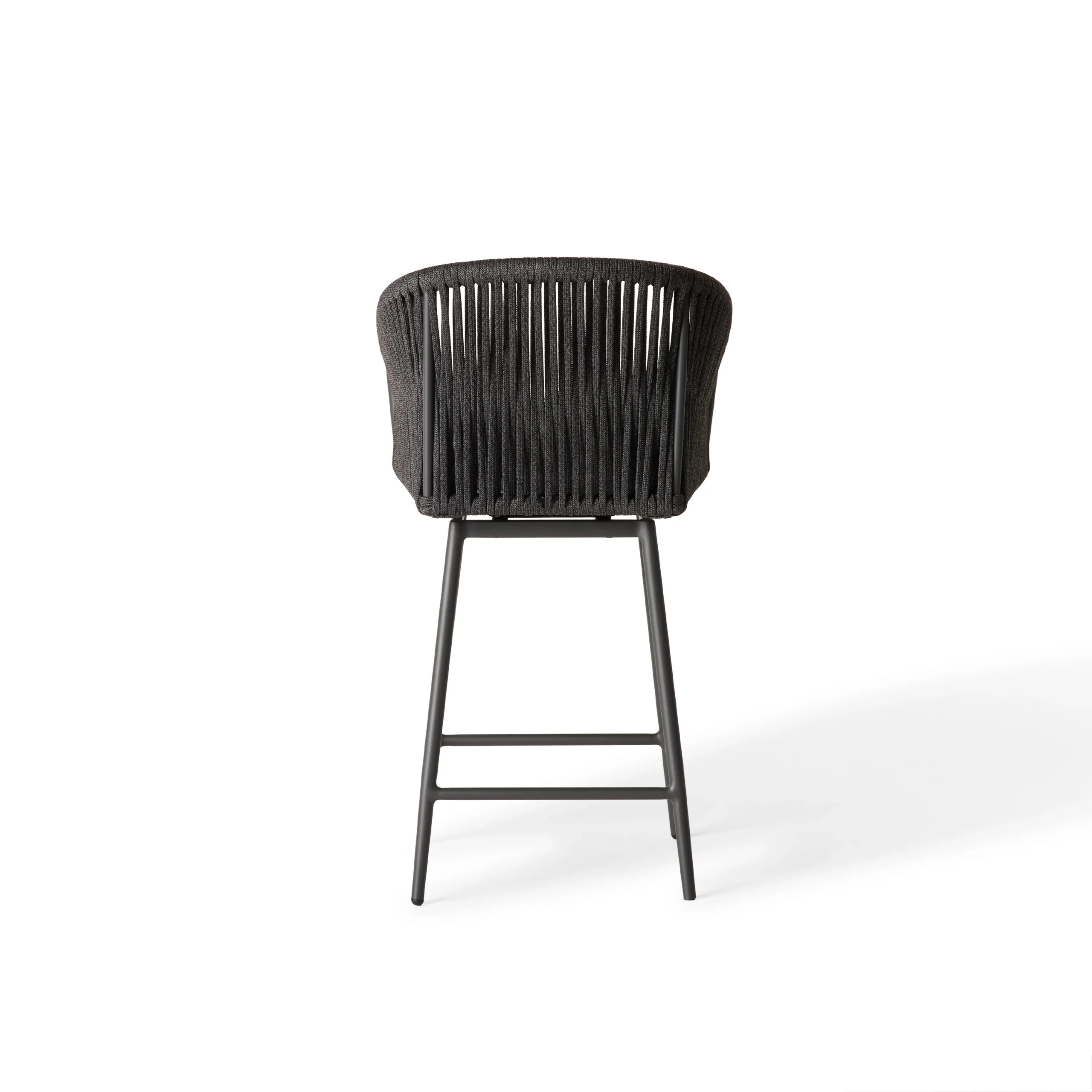Nusa Swivel Counter Chair in Charcoal Aluminum thumbnail 2